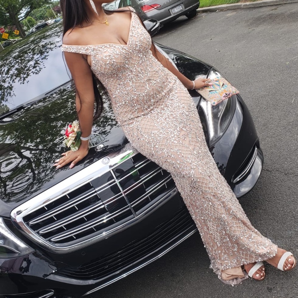 Blush Terani Fitted Prom dress